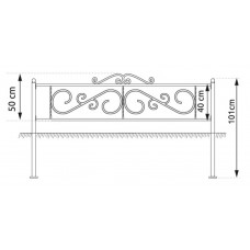 Ограда Ковка 2 квадратная стойка (стандарт)