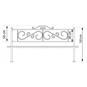 Ограда Ковка 2 квадратная стойка (стандарт)